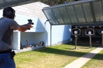 Steel Challenge shooting a .38 Super Calibre STI with a Red Dot